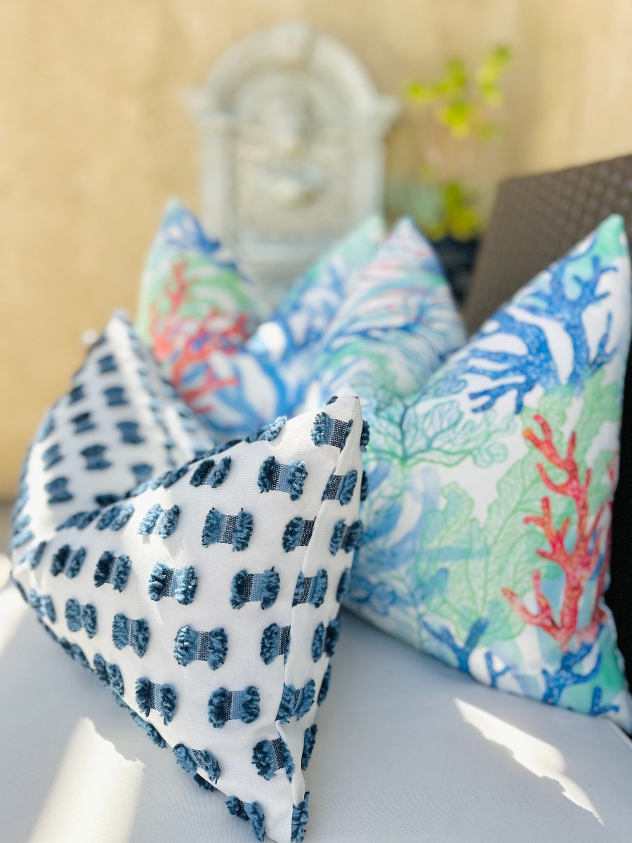 Blue Coral Serena pillow