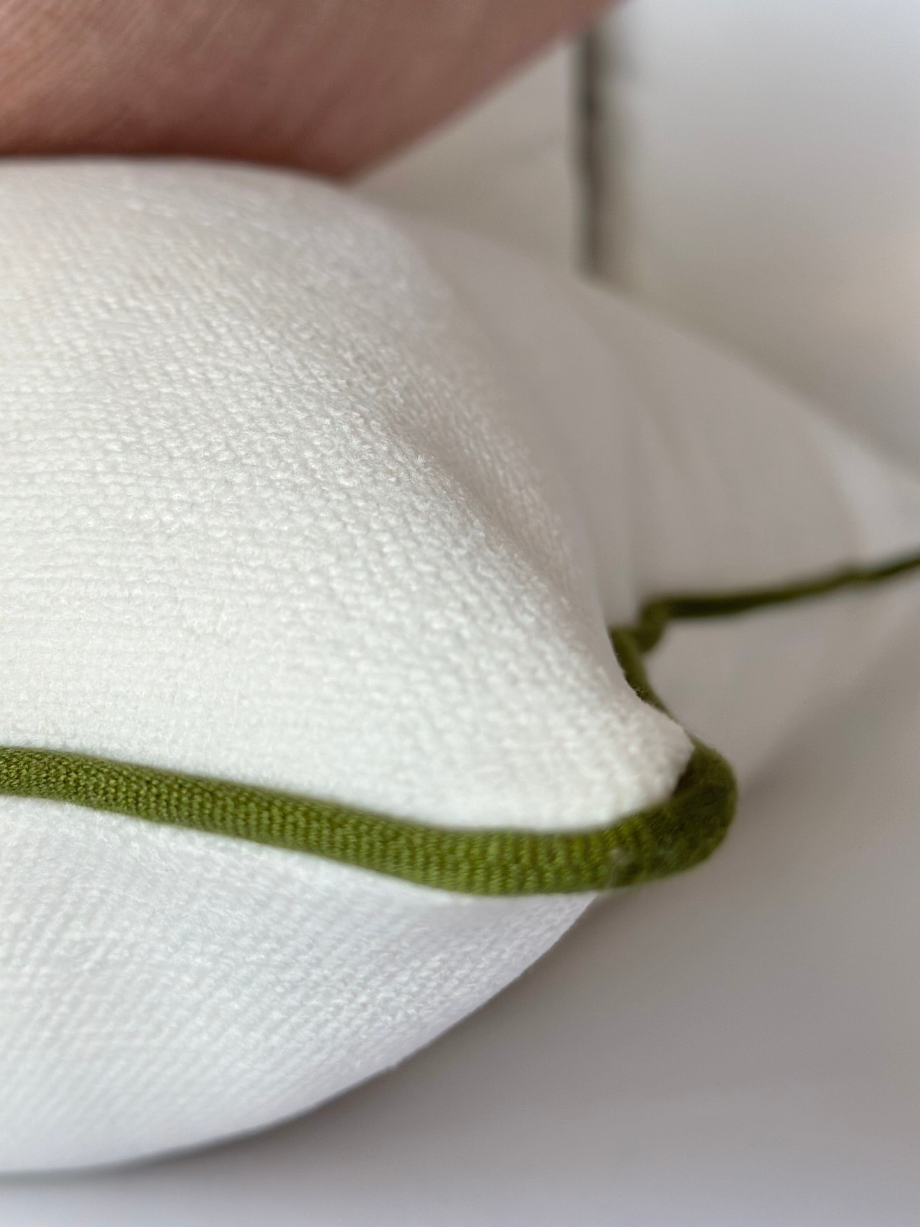 Modern White Chenille pillow cover