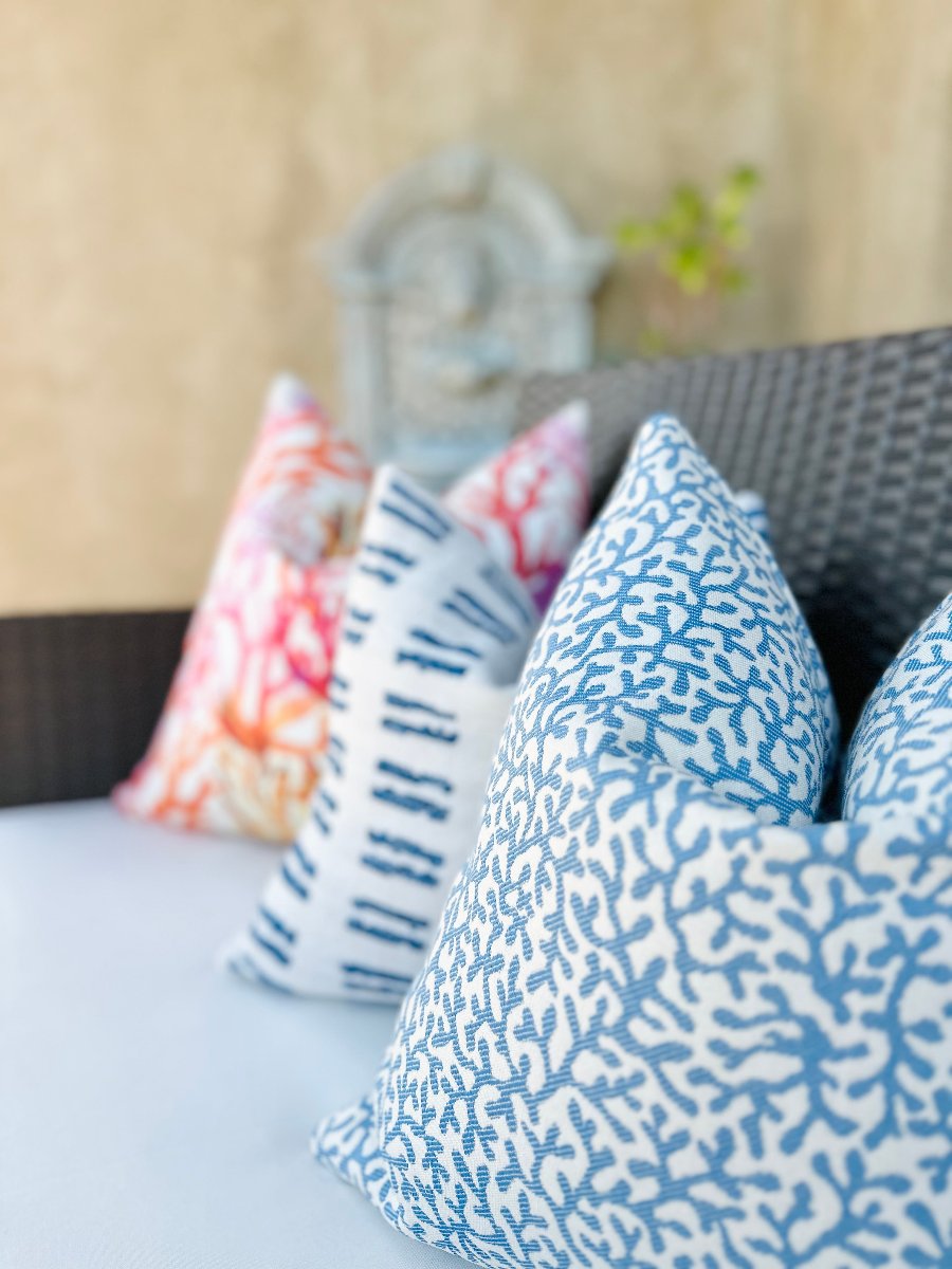 Azure bliss outdoor pillow