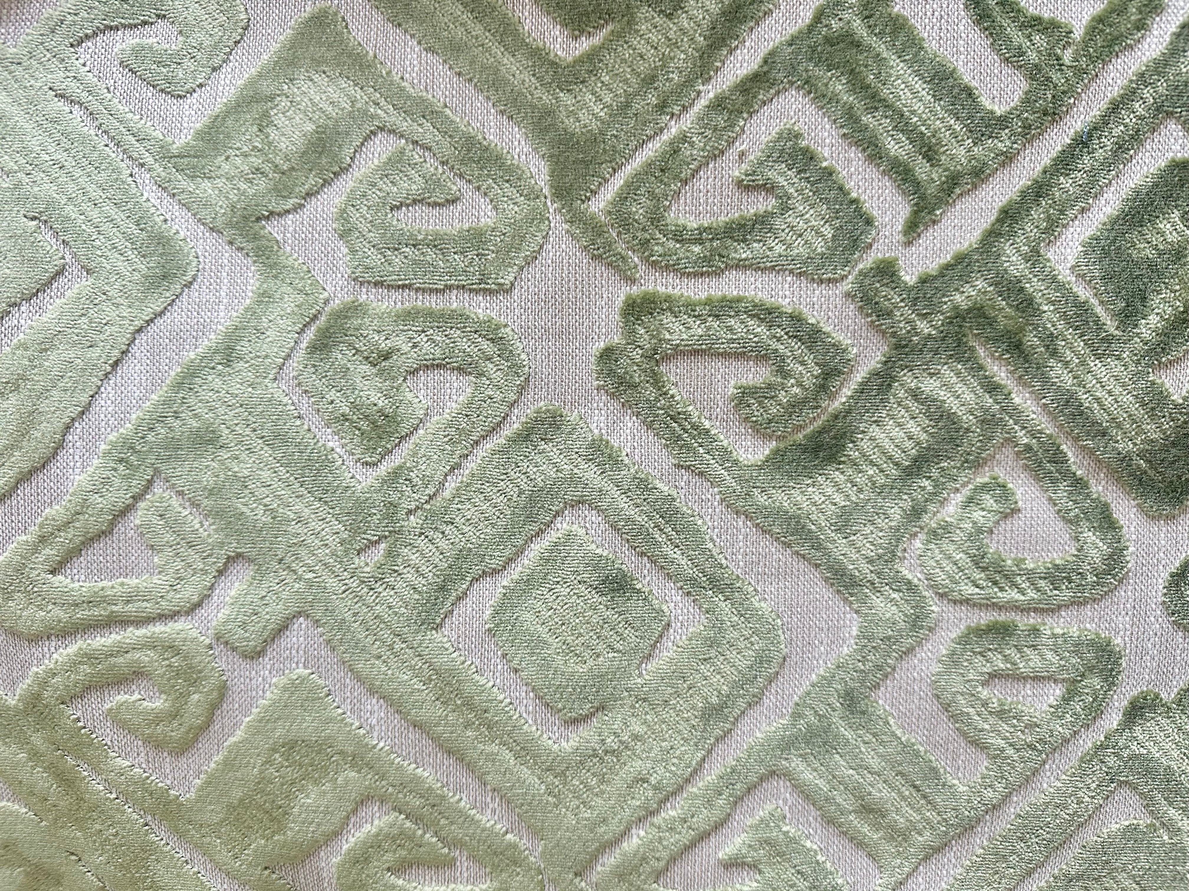 Green Velvet Contemporary Fabric