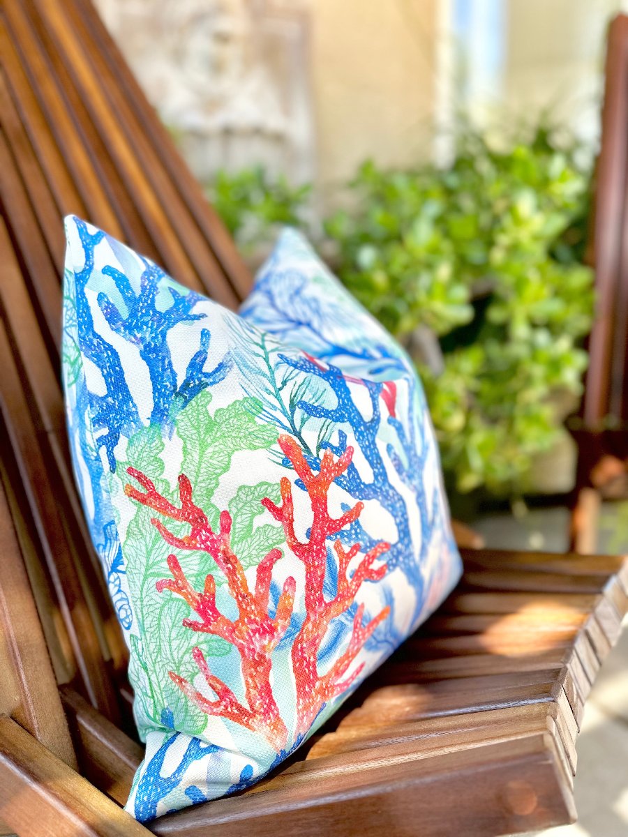 Blue Coral Serena pillow