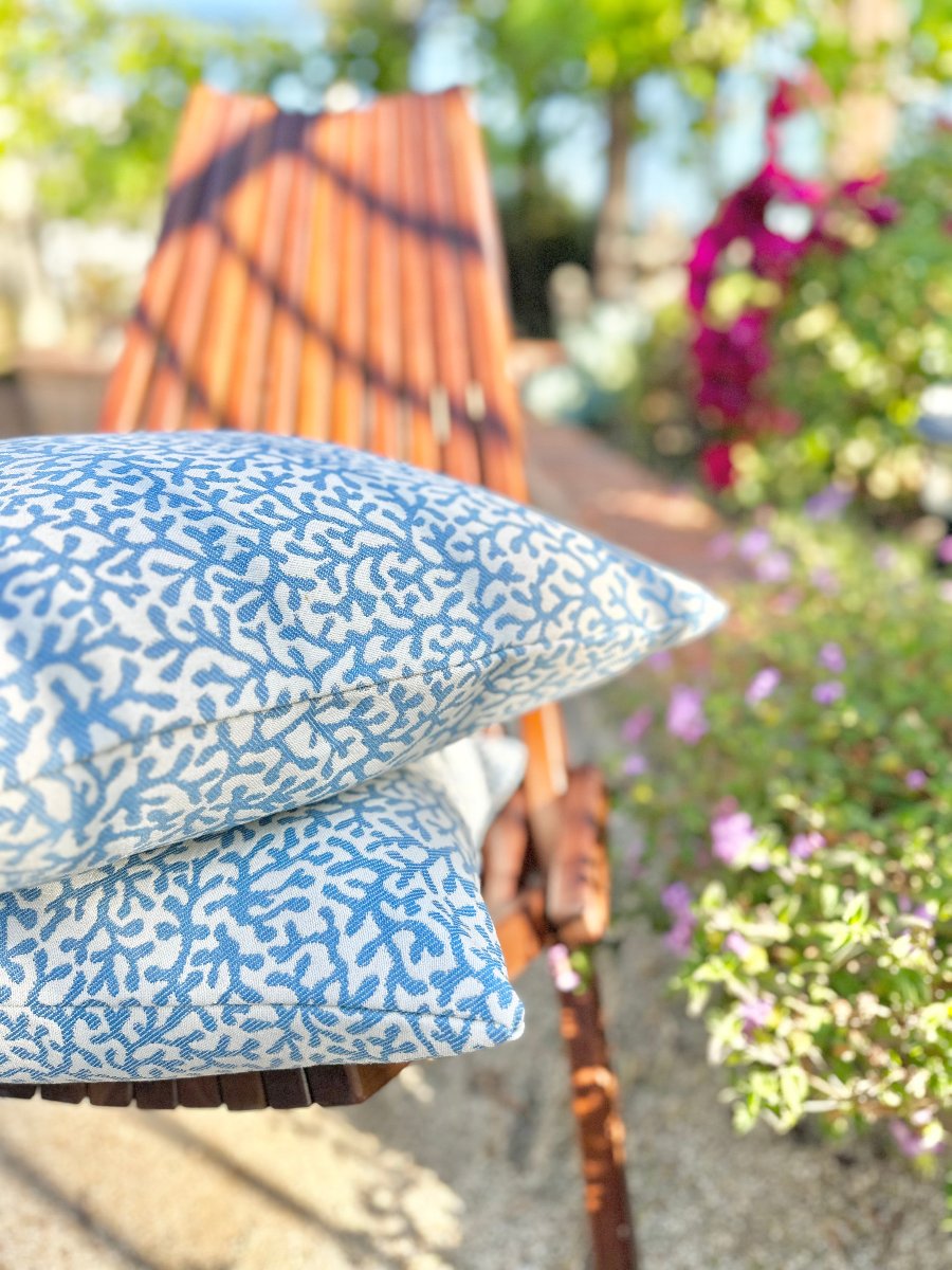 Azure bliss outdoor pillow