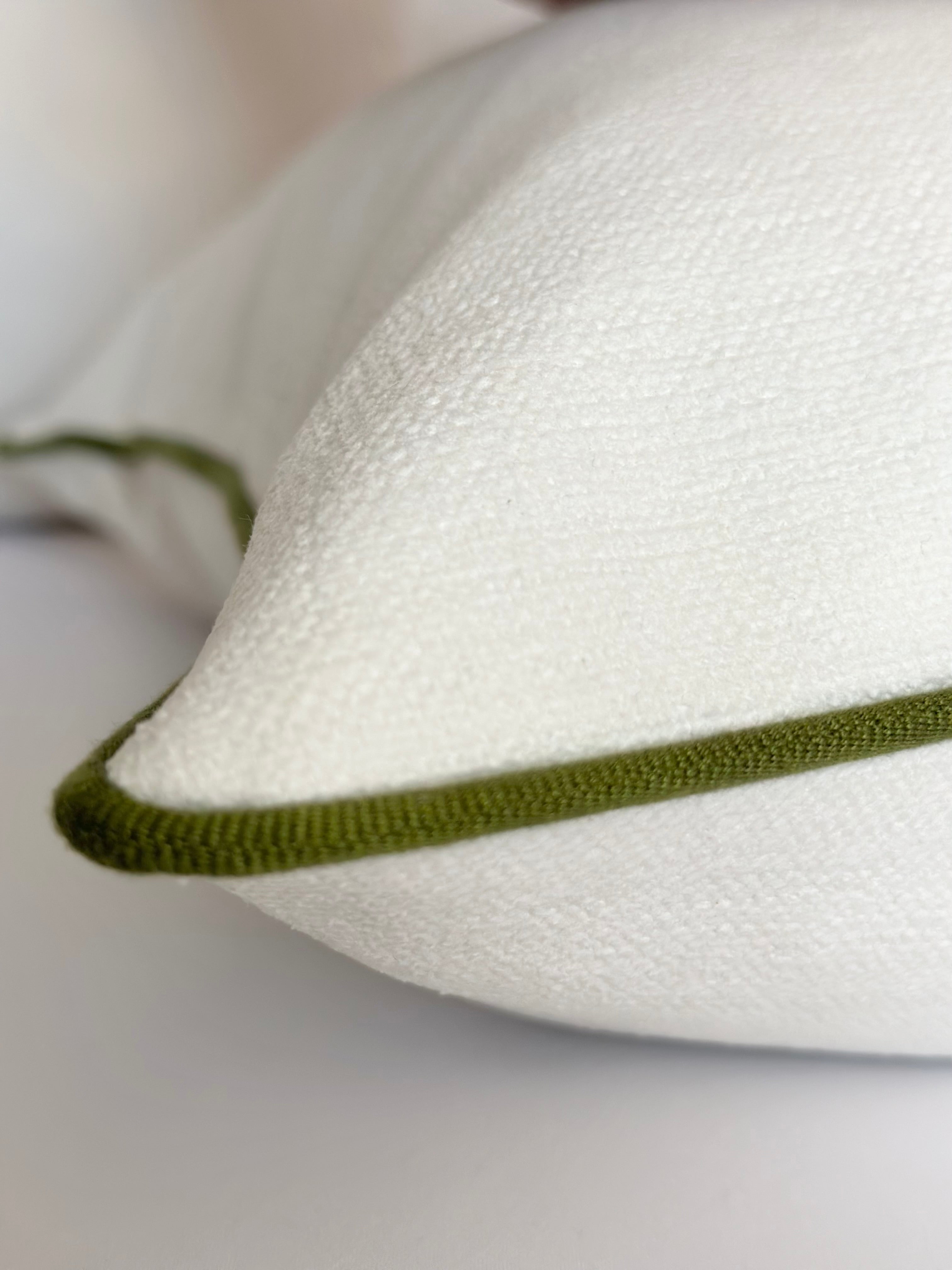 Modern White Chenille pillow cover