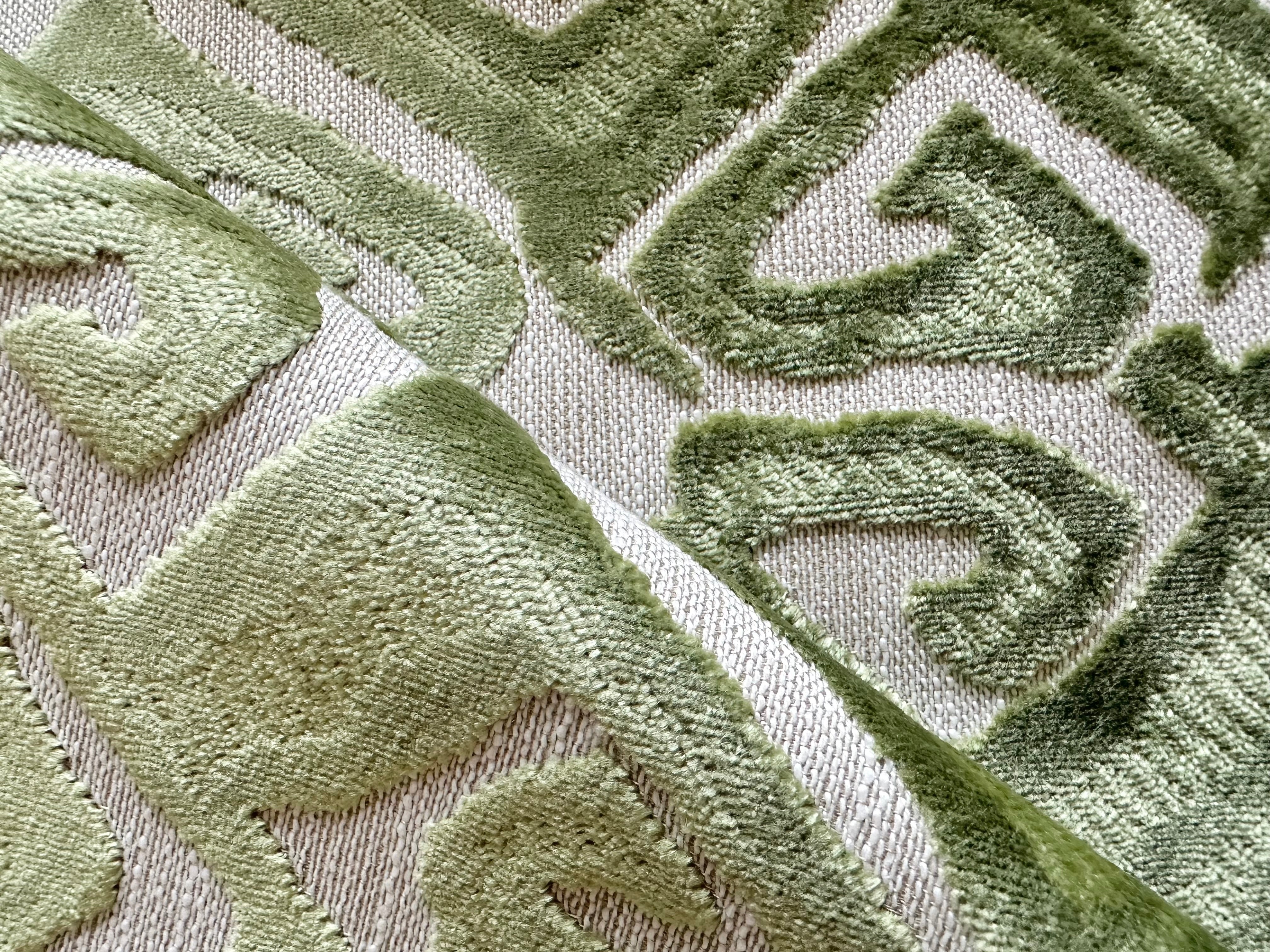 Green Velvet Contemporary Fabric