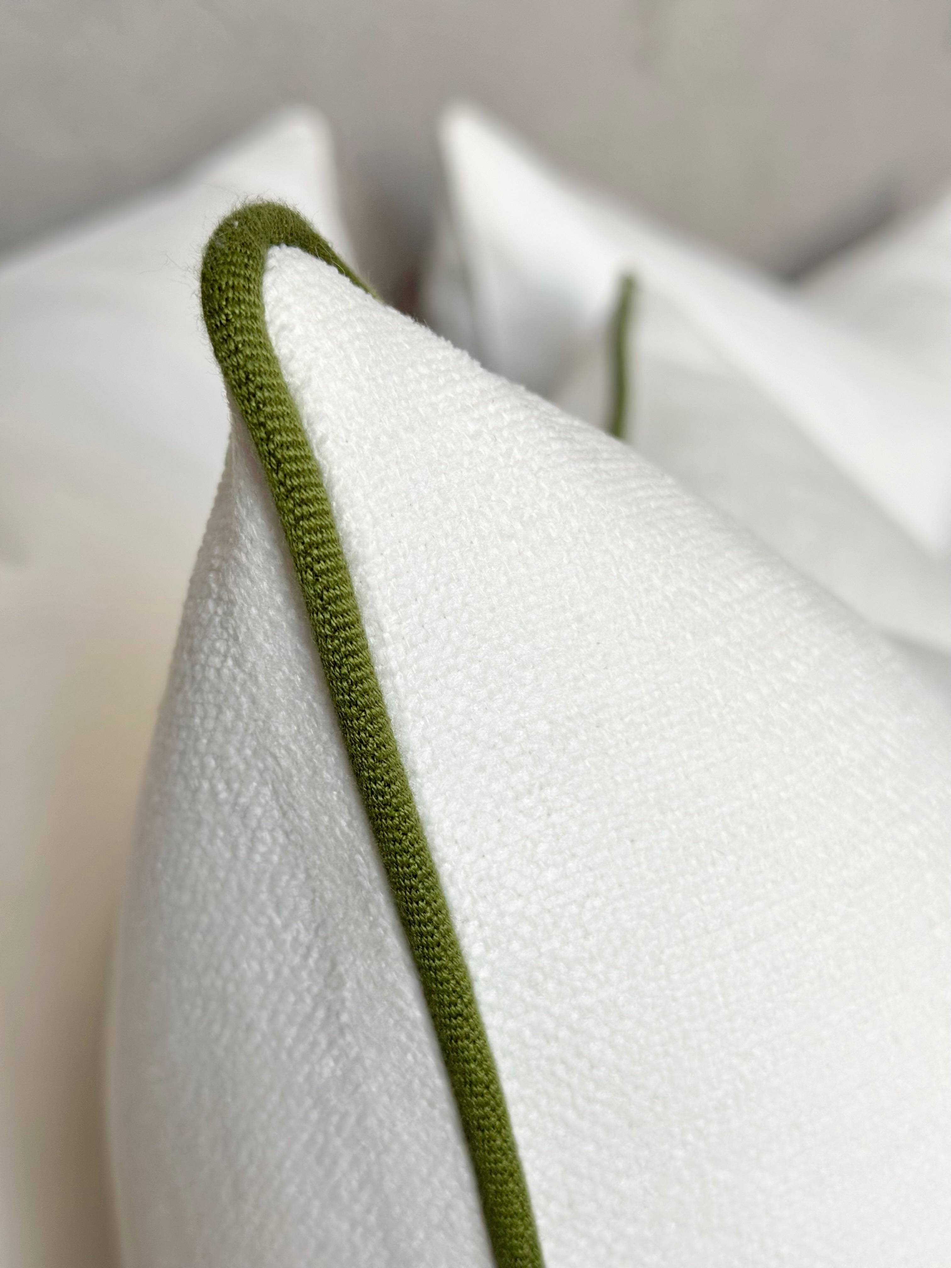 Modern White Chenille pillow cover