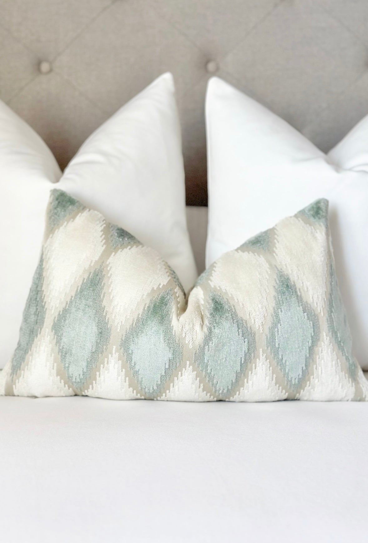 HAZE mist blue pillow cover