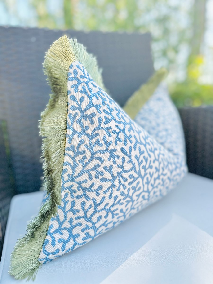 Blue coral Olia pillow