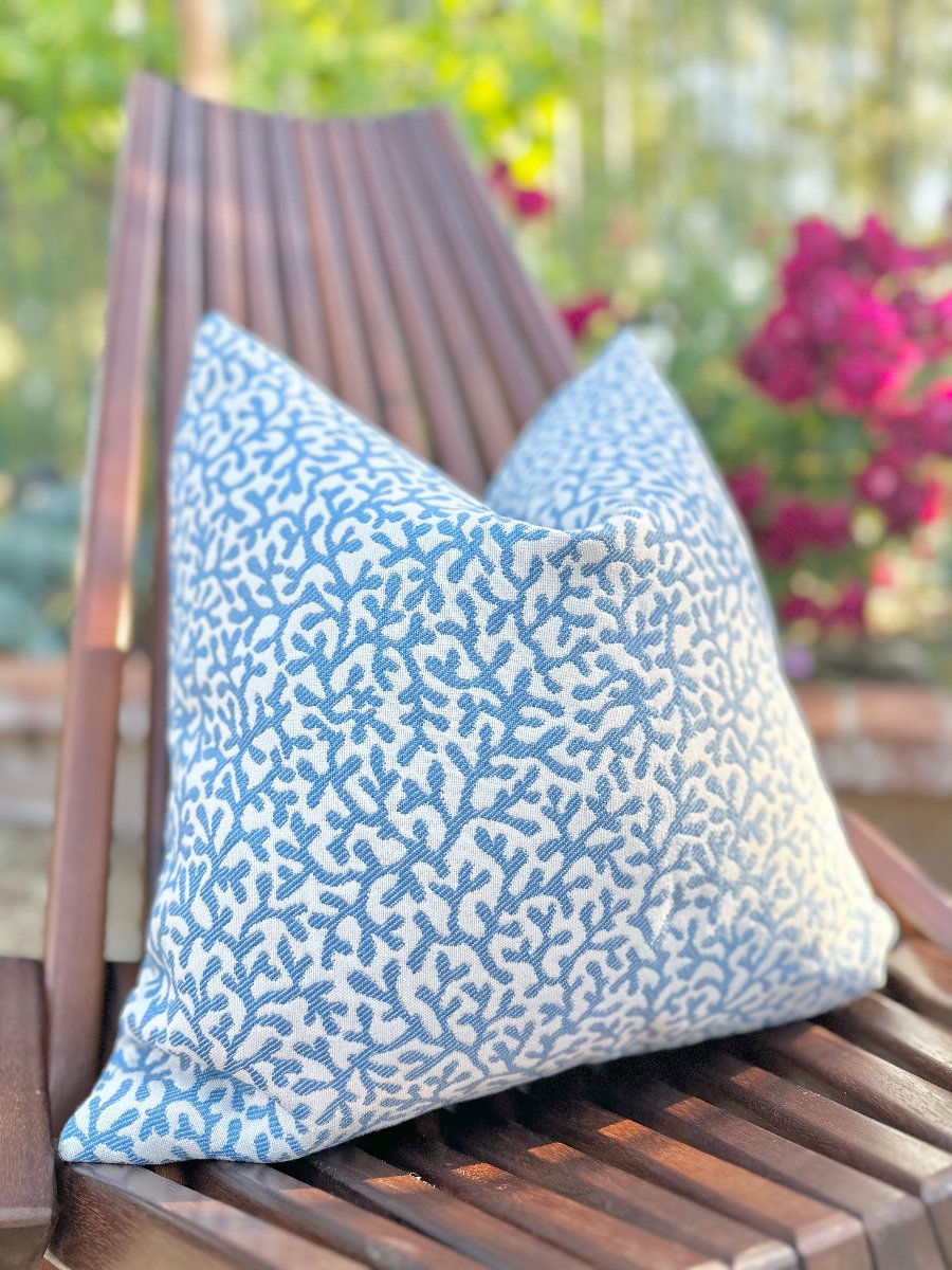 Azure bliss outdoor pillow