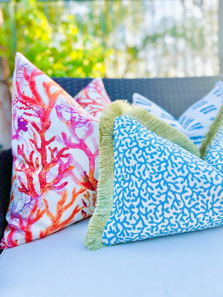 Blue coral Olia pillow