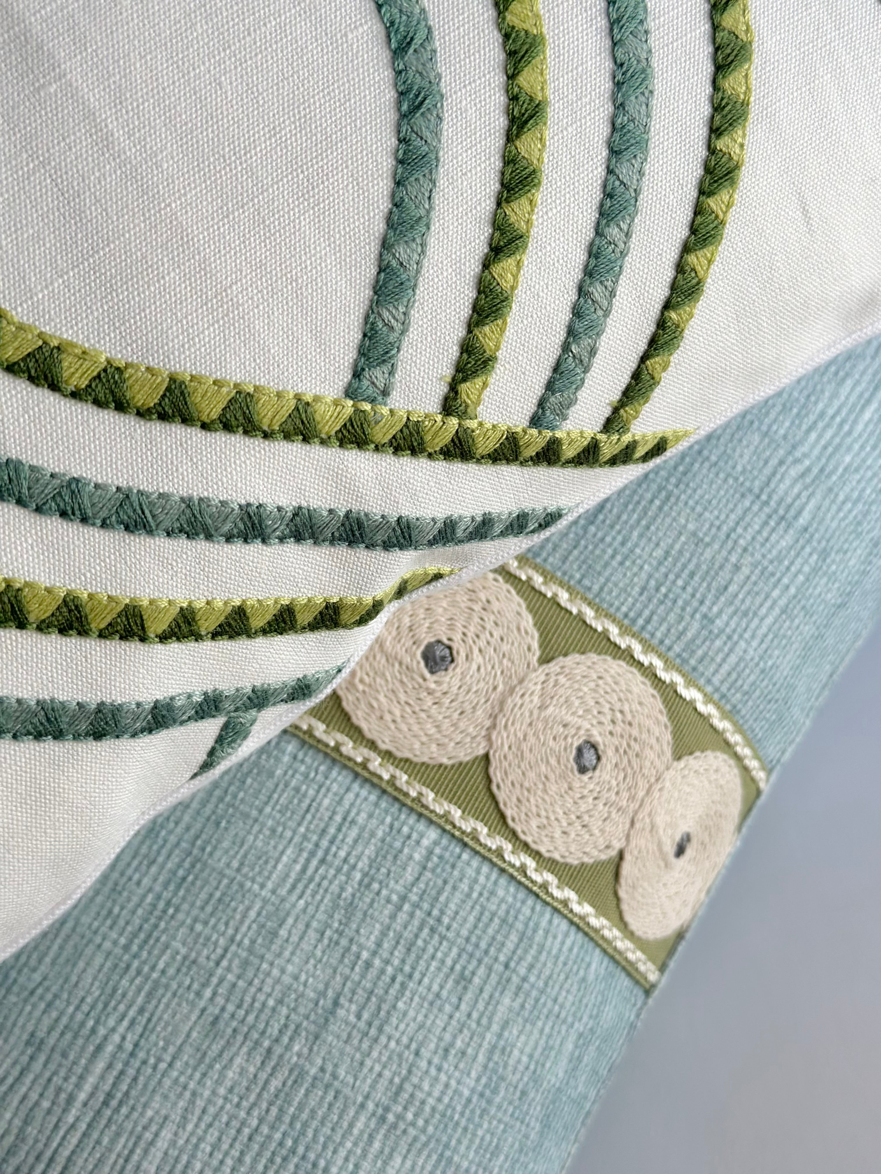 Coastal seaglass - green throw pillow cover