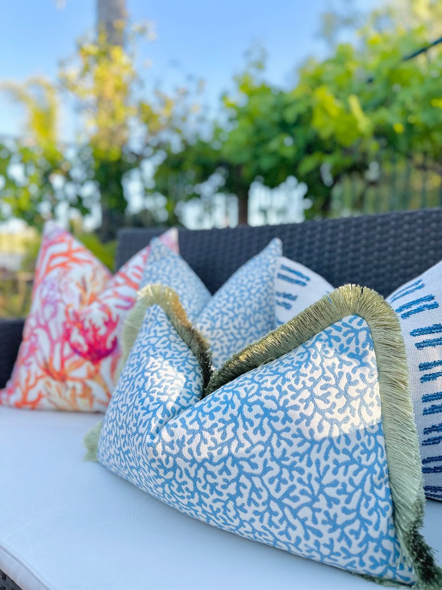 Blue coral Olia pillow