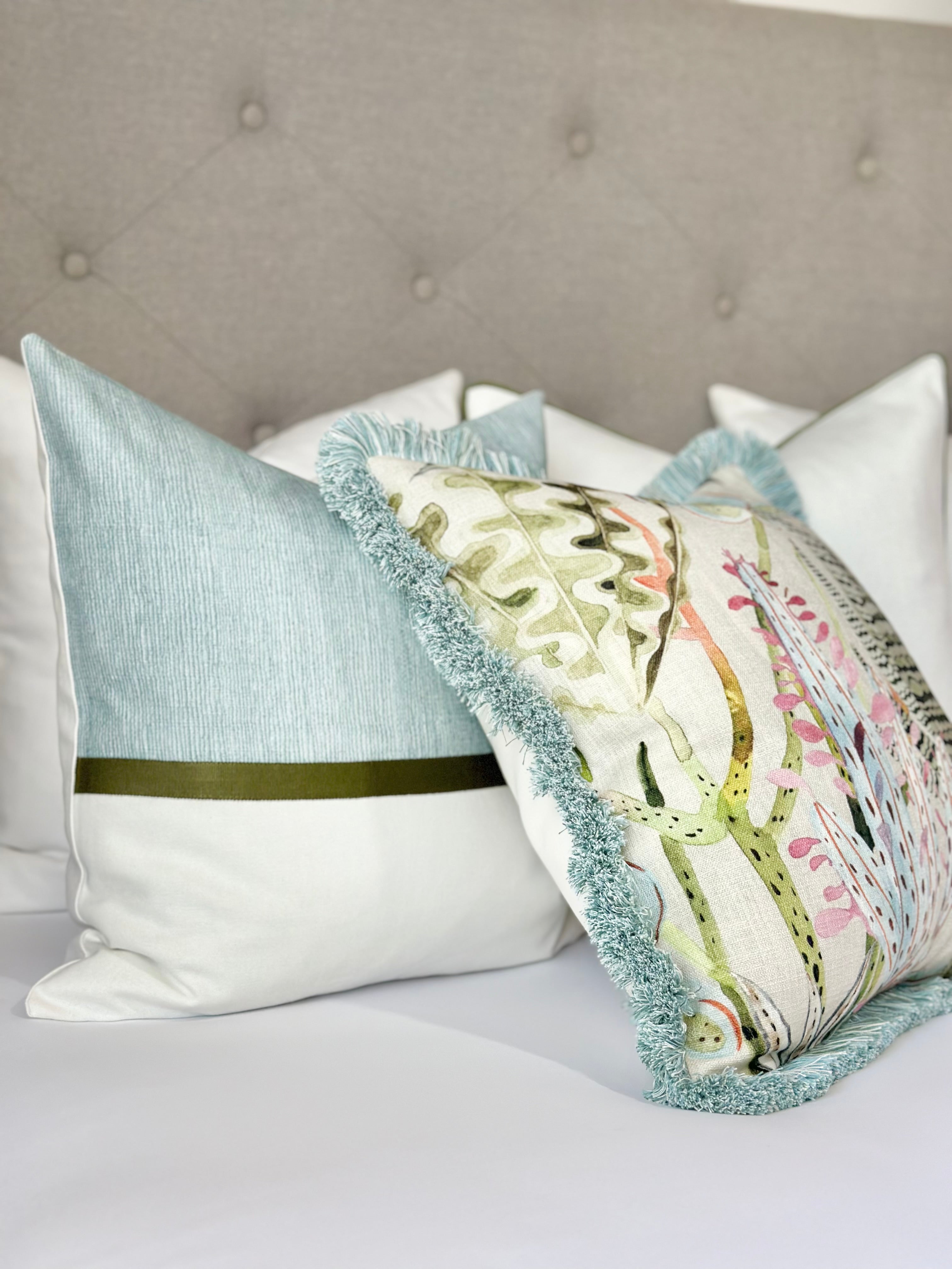 Pastel Coral Throw pillow cover Serena