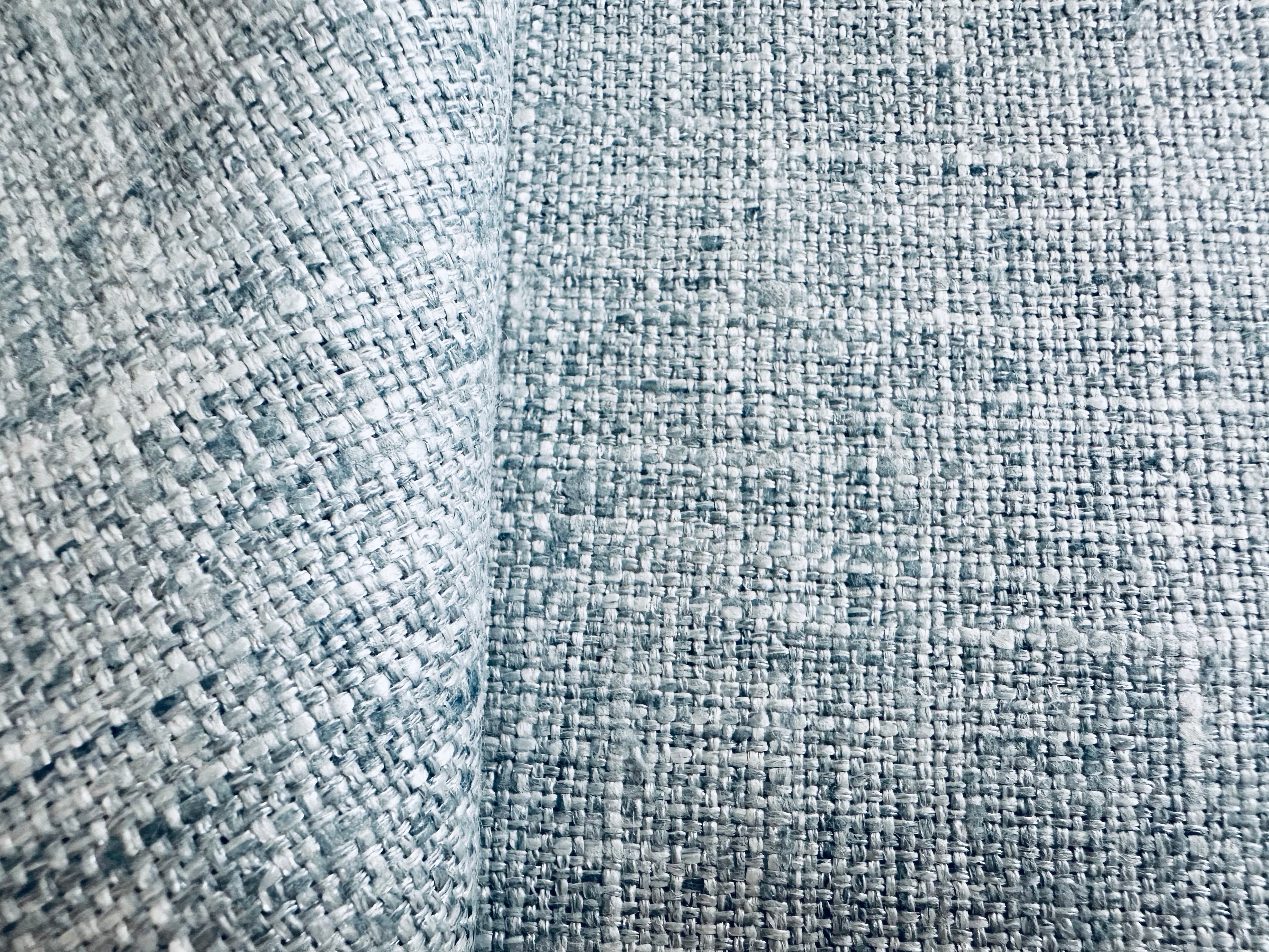 Mist blue cotton fabric ideal for sophisticated home decor projects , Designer fabric in mist blue , Mist blue throw pillows